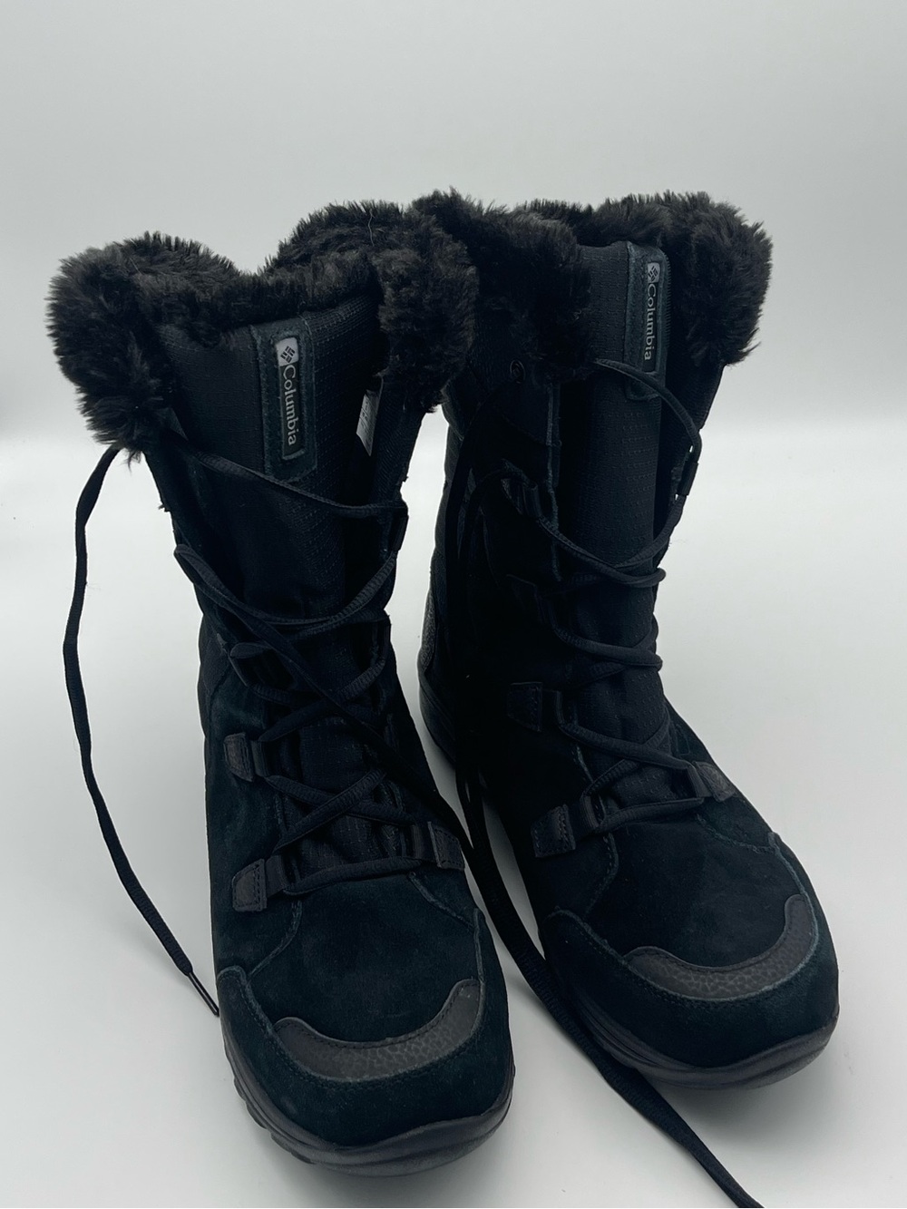 Columbia Ice Maiden II Black Snow Boots W Sz 10 Waterproof Faux Fur Winter Boots